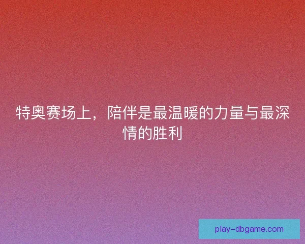 特奥赛场上，陪伴是最温暖的力量与最深情的胜利